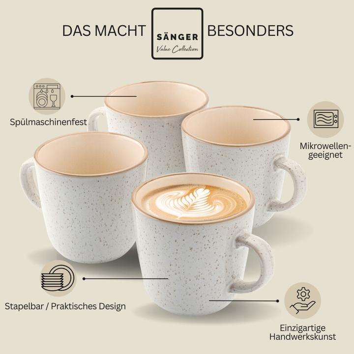 Immagine prodotto Sänger Set di tazze da caffè Rio cream (430 ml, 4 x)