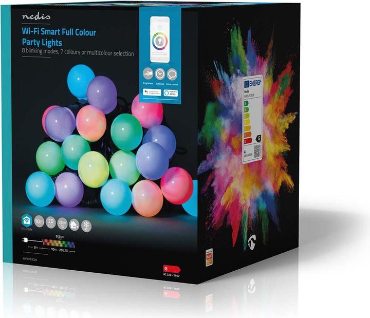 Actual product image Nedis SmartLife Decorative LED Wi-Fi RGB 20 LED"s 10 m Android™ / IOS (10 m)