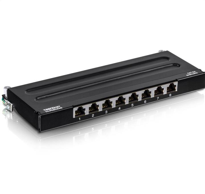 Actual product image Trendnet 8-port shielded patch panel for wall mounting