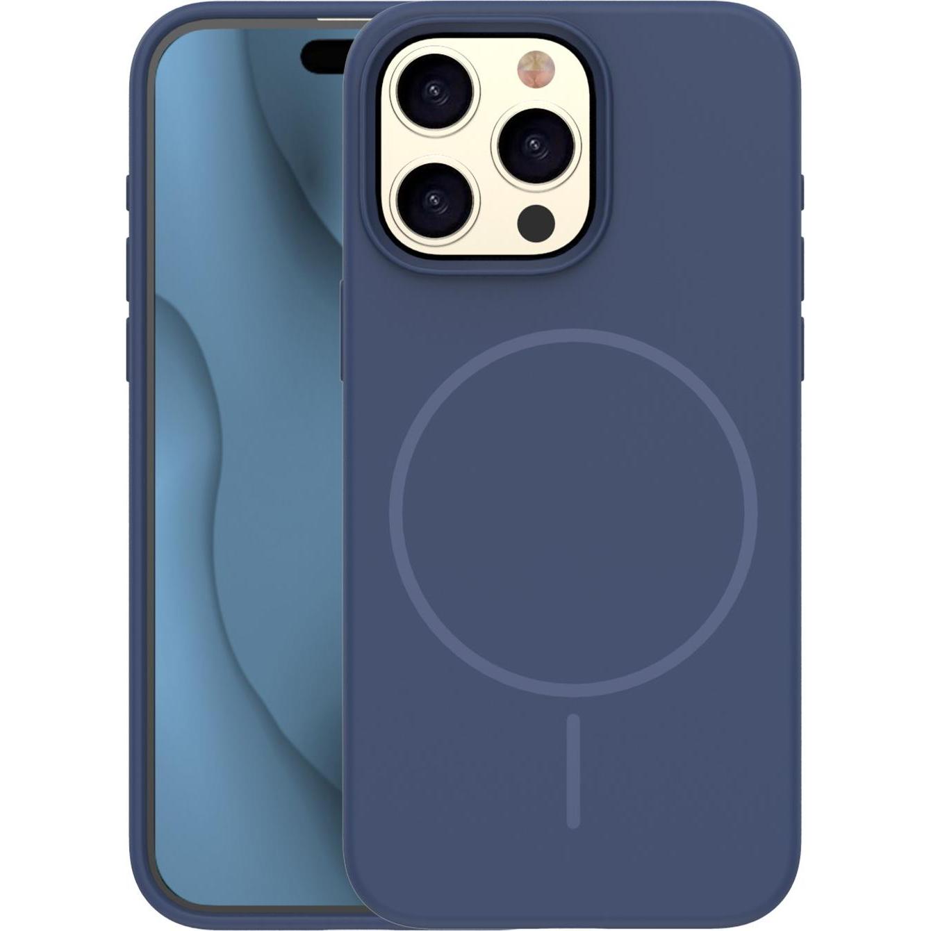 OEM Silicone Thin Mag case for iPhone 15 Pro Max 6,7" dark blue (Apple iPhone 15 Pro Max), Cover smartphone