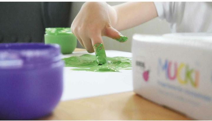 Immagine prodotto Kreul Vernice per dita Mucki per bambini fortunati (Multicolore, 300 ml)