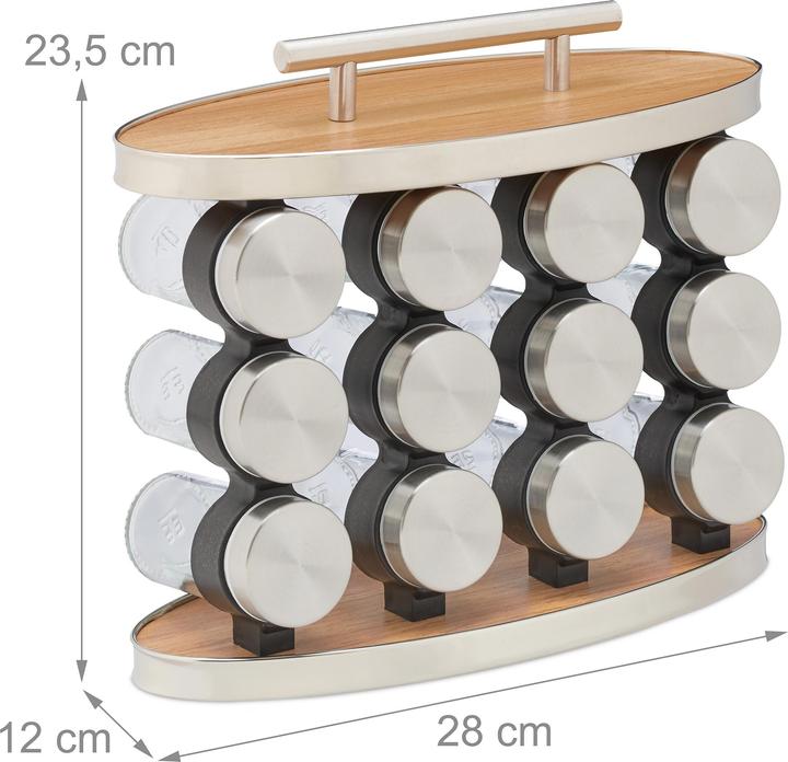 Actual product image Relaxdays 13 pcs. spice rack