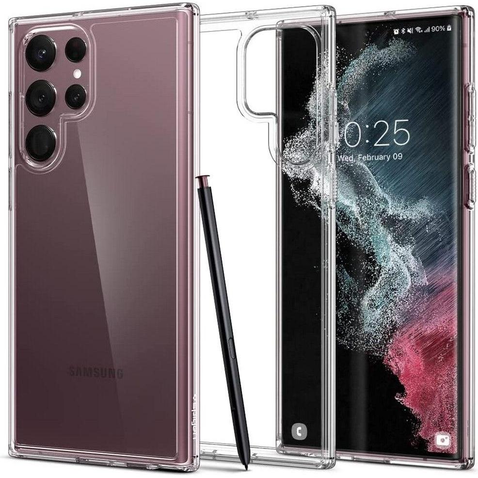 Spigen Ultra Hybrid (Samsung Galaxy S22 Ultra), Smartphone Hülle, Transparent