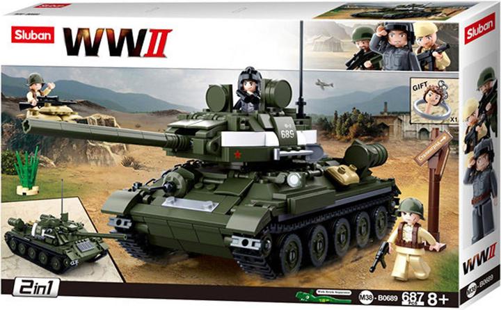 Actual product image Sluban WWII - T34 / 84 Allied tank destroyer