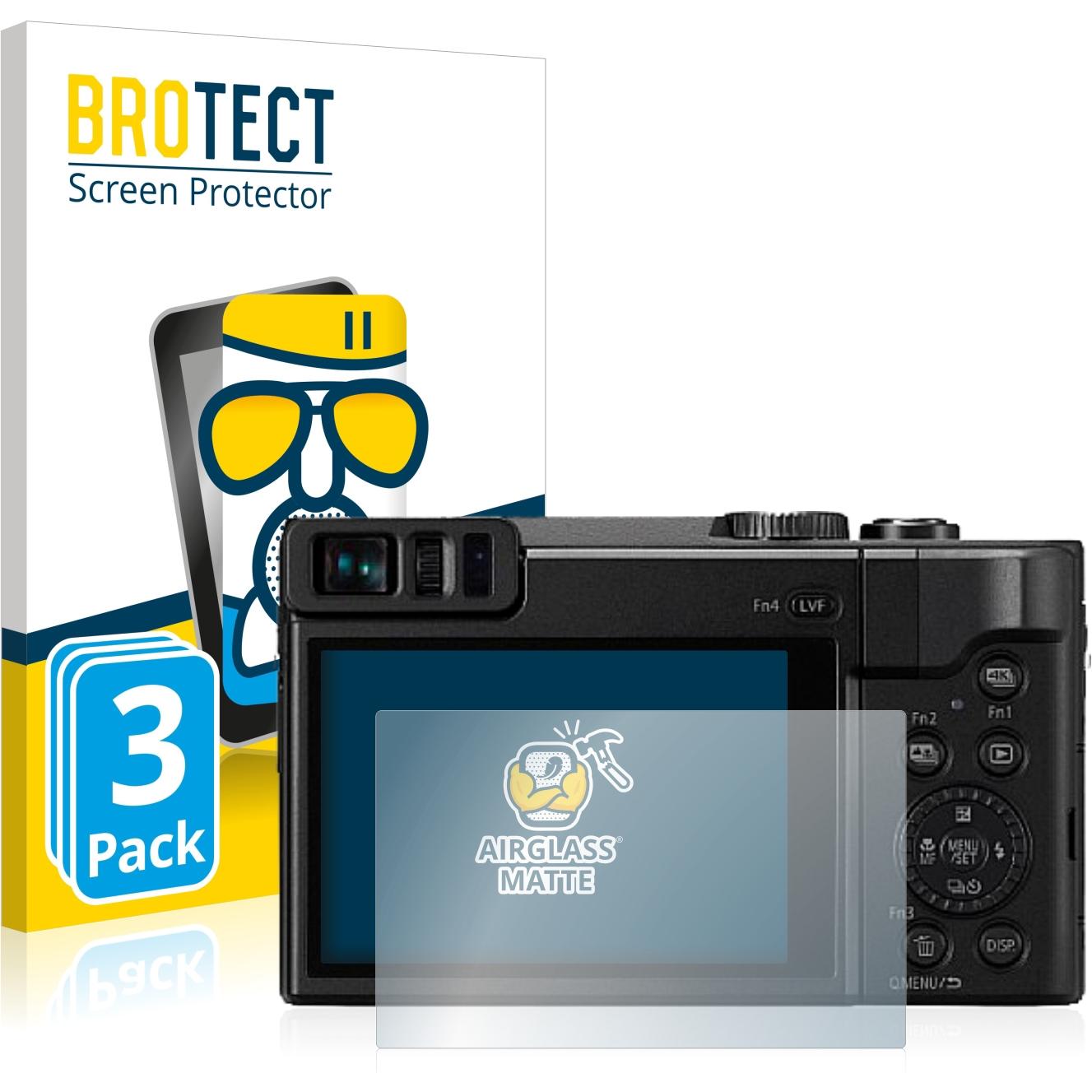 BROTECT AirGlass Panzerglasfolie Matt (Displayschutz, Lumix DC-TZ91), Kameraschutz