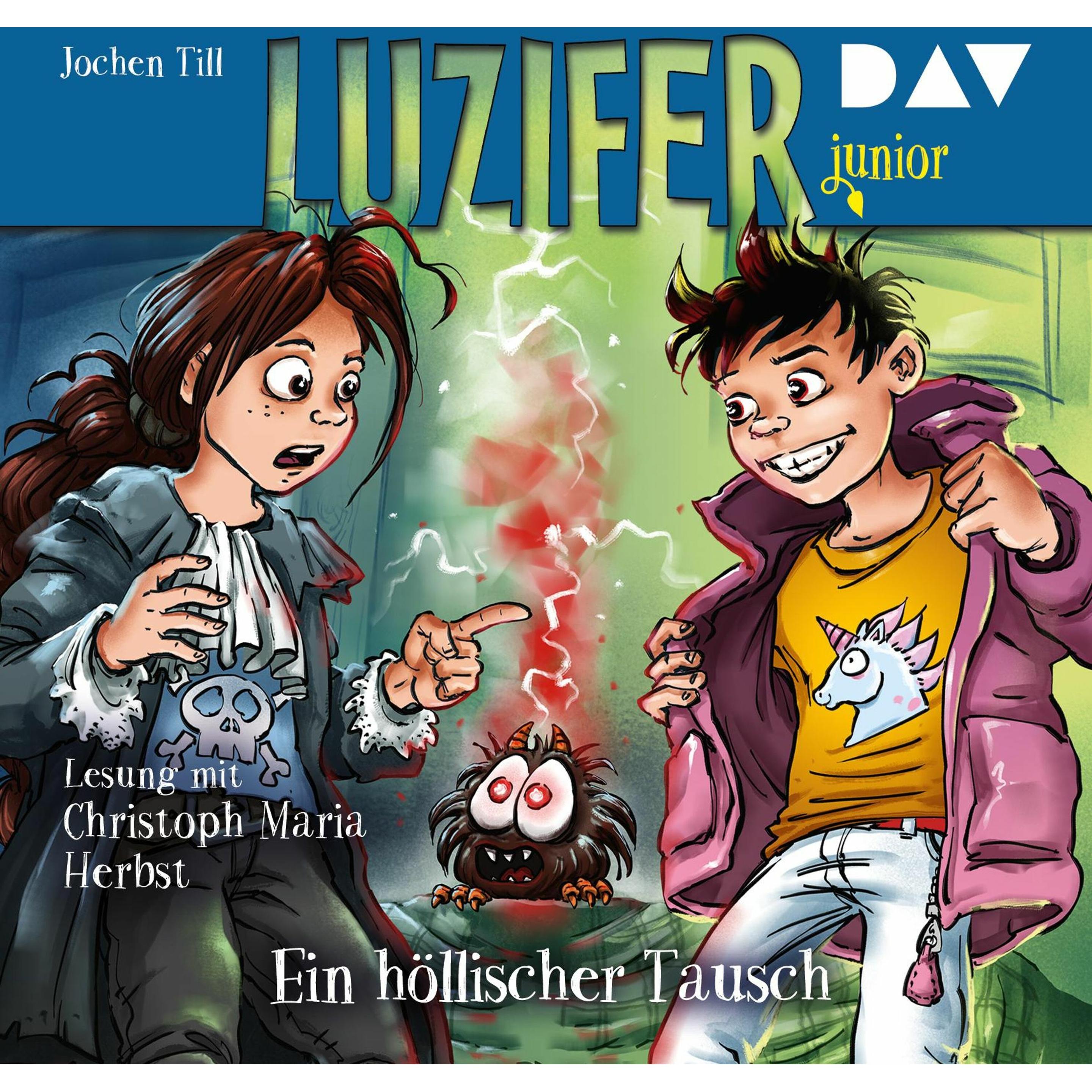 Luzifer junior – Teil 5: Ein höllischer Tausch, Hörbücher von Christoph Maria Herbst, Raimund Frey, Jochen Till