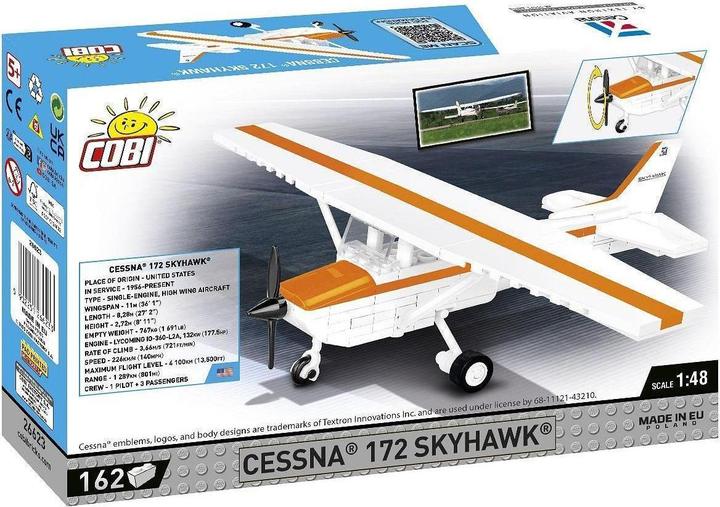 Produktbild Cobi 26623 - Cessna 172 Skyhawk, Massstab 1:48, Klemmbausteine, 162 Teile