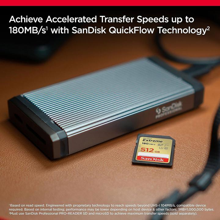 Produktbild SANDISK Extreme (512 GB, SDXC, U3, UHS-I)