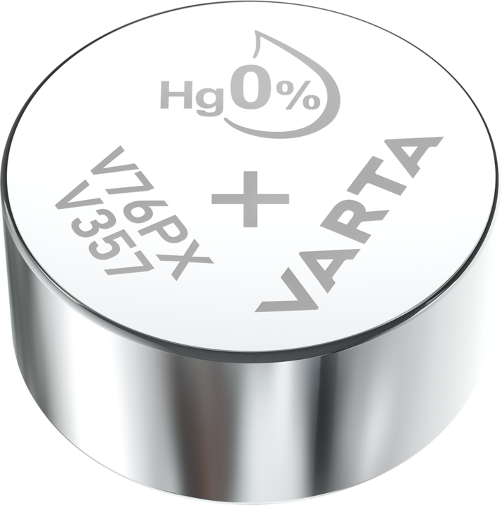 Actual product image Varta V357 / SR1154W - 10 button cells (10 pcs., 28L, SR44, 143 mAh)