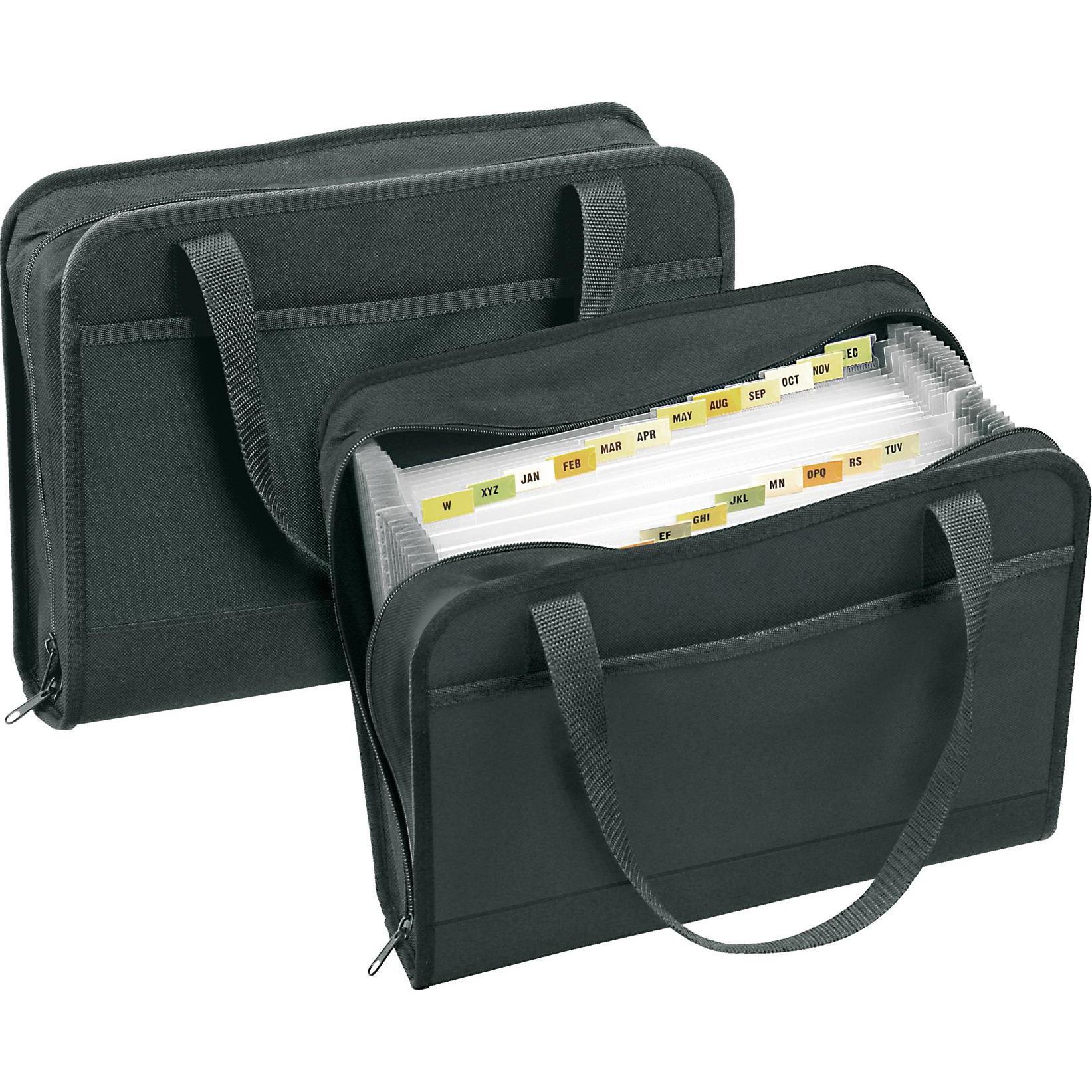 Veloflex, Mappe, Fächertasche Office DIN A4 blanko Textil schwarz 24 Fächer (A4, 1 x)
