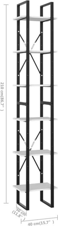 Actual product image vidaXL Bücherregal (40 x 30 x 210 cm)