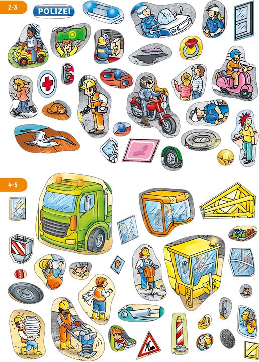 Actual product image Ravensburger Wimmeln, Rätseln, Stickern: Fahrzeuge