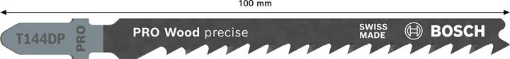 Immagine prodotto Bosch Professional Zubehör Lama per seghetto alternativo PRO Wood precise T144DP, 100 mm, 100 pezzi.