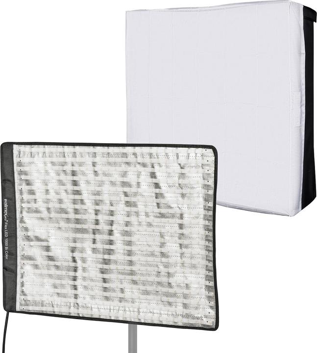 Walimex pro Flex LED Bi Color Leuchtmatte Set inkl. Softbox 100W Flächenleuchte (Flächenleuchte)