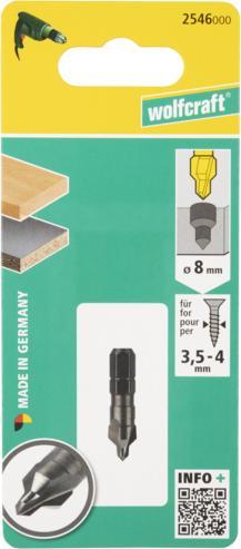 Actual product image wolfcraft 1 countersink WS, hexagonal shank, ø8mm (8 mm, Ø 8.0 mm)