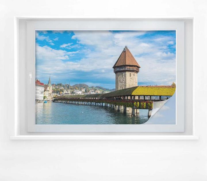 Immagine prodotto Trenddeko Ponte di legno a Lucerna (90 x 60 cm)