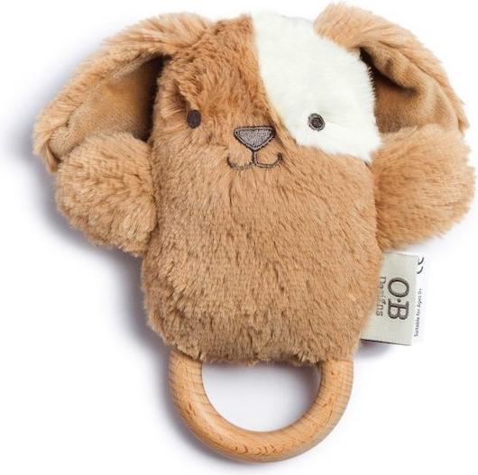 Actual product image OB Designs Plush rattle with teething ring (3 Months)