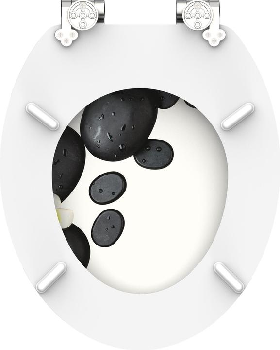 Produktbild Schütte WC Sitz Holz MDF WC-Sitz STONE DECORATION Absenkautomatik 80185-A 0