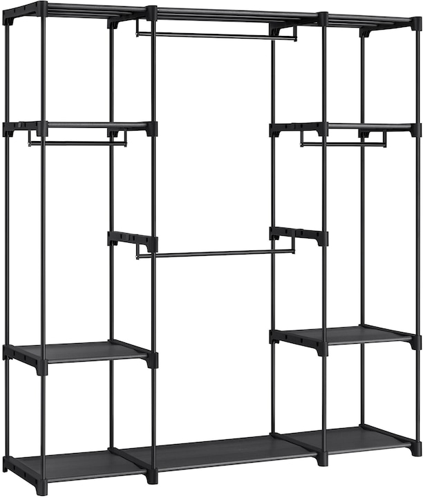 Produktbild Vasagle Garderobenständer mit 4 Hängefächer 151 x 166 cm