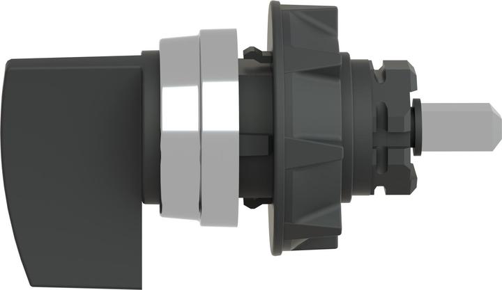 Produktbild Schneider Electric Betät.element m. Frontring Ø 29mm, Kunst,-Frontr., silberf., Knebel, schwarz