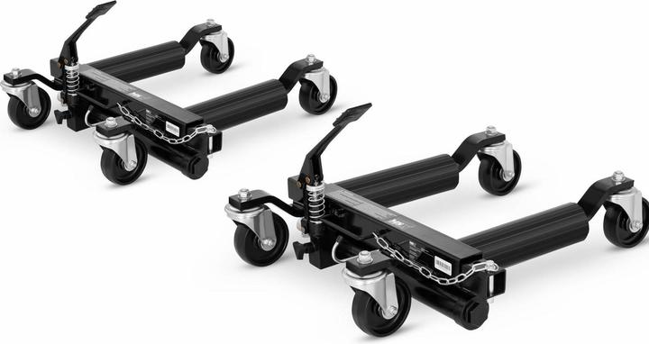 Produktbild MSW Rangierhilfe Hydraulisch Wagenheber Autoheber 2 X Max 680 Kg Reifenbreite 30 cm