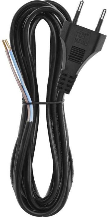 Produktbild Emos Netzkabel PVC 2x 0,75mm2, 3m, schwarz (3 m)
