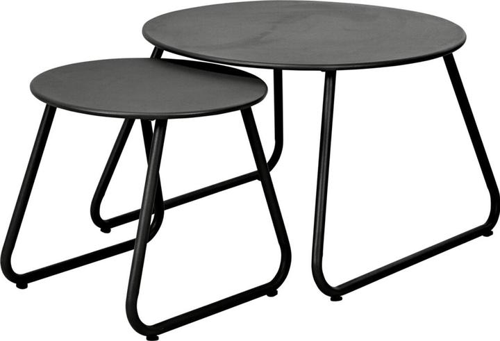 Actual product image Home&Styling Runde Metall Beistelltische im 2er-Set, schwarz, Ø 40 & 60 cm