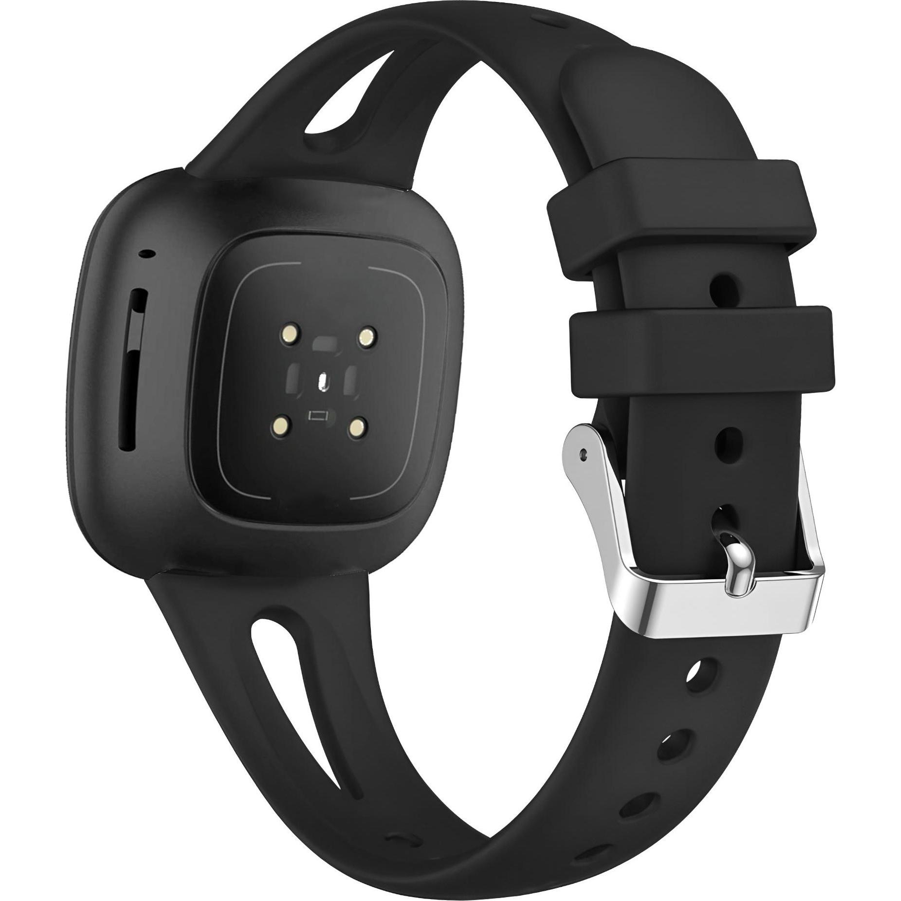 Thumbnail - Bandz silicone band 'Slim' (Versa 3), Uhrenarmband, Schwarz