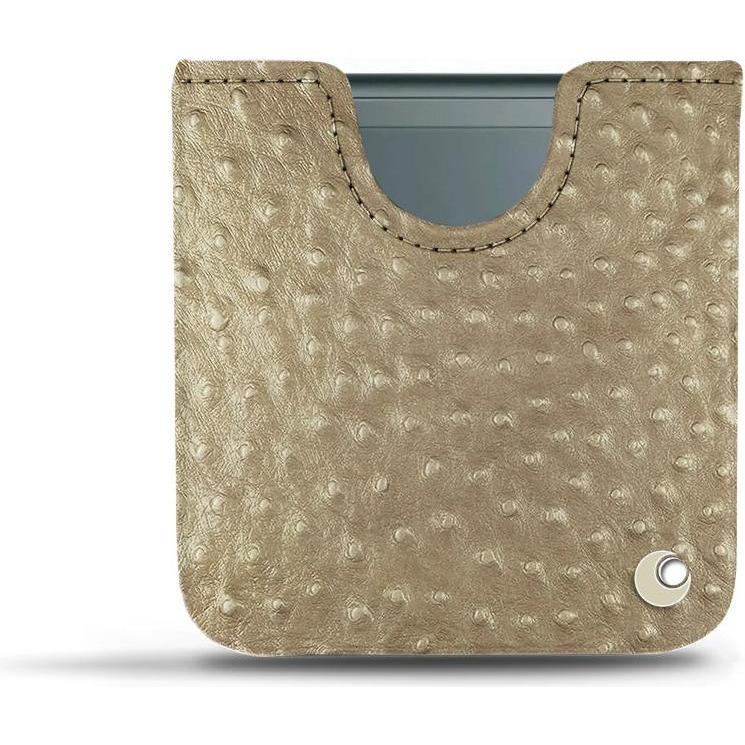 Noreve Lederschutzhülle Samsung Galaxy Z Flip3 (Samsung Galaxy Z Flip3), Smartphone Hülle, Beige