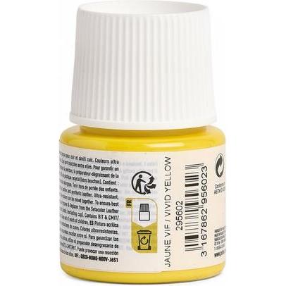 Thumbnail - Pebeo, Künstlerfarbe + Bastelfarbe, SetaCuir Lederfarben (helles gelb, 45 ml)