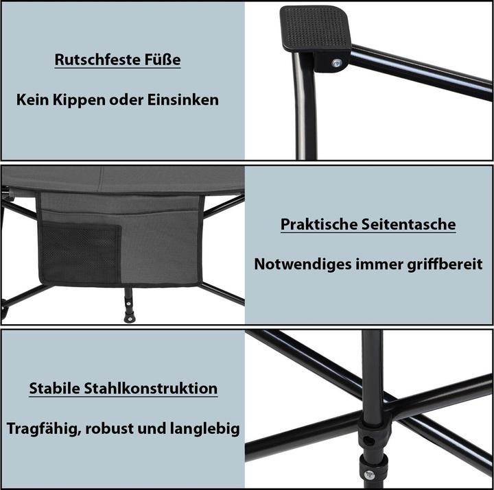 Image du produit Feldbett Campingbett mit Matraze - klappbar - Blau