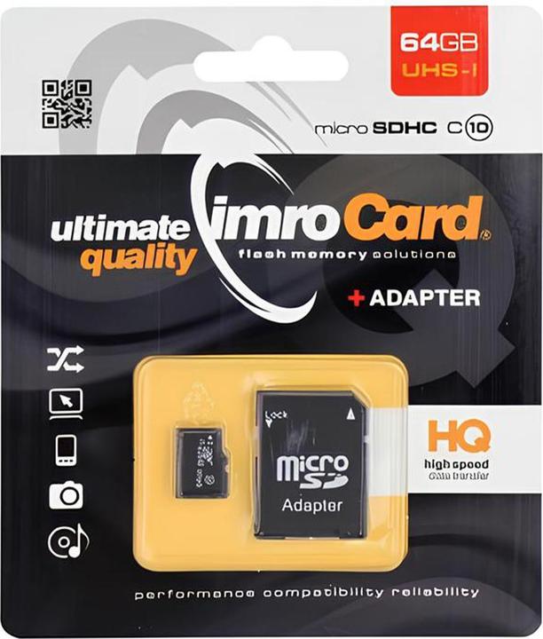 Actual product image IMRO 4/16G ADP Memory Card 16 GB MicroSDHC Class 4 (16 GB, microSDHC, UHS-I)