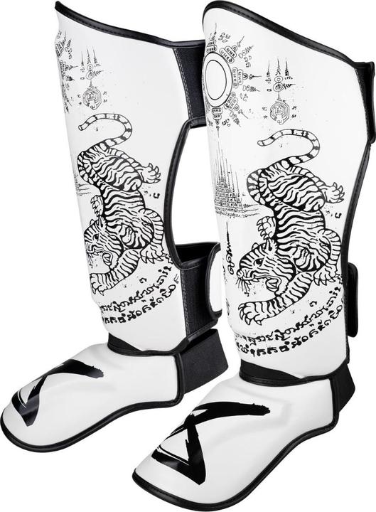 Actual product image 8Weapons 8 WEAPONS Shin Guards - Sak Yant Tigers white M (M)