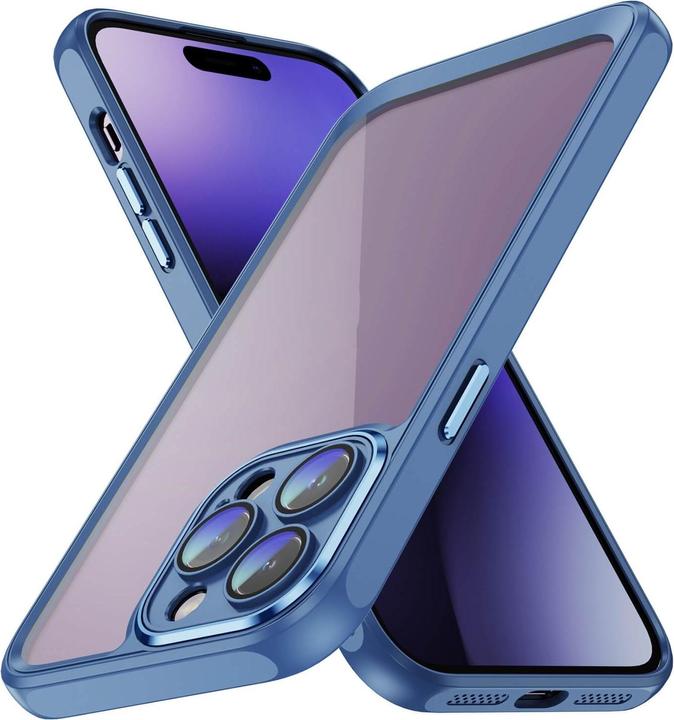Immagine prodotto Cover-Discount iPhone 15 Pro Max - Custodia con protezione per fotocamera blu (Apple iPhone 15 Pro Max)