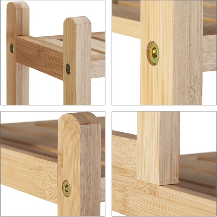 Actual product image Relaxdays Bathroom shelf bamboo (33 x 28 x 121 cm)