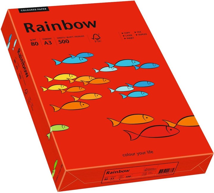 Actual product image Rainbow Copy paper colored A3 (80 g/m², 500 x, A3)