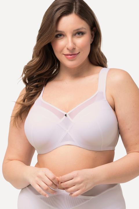 Image du produit Ulla Popken Soutien-gorge à armatures, bonnets souples avec empiècement en mesh, bonnet C - E (110 F)
