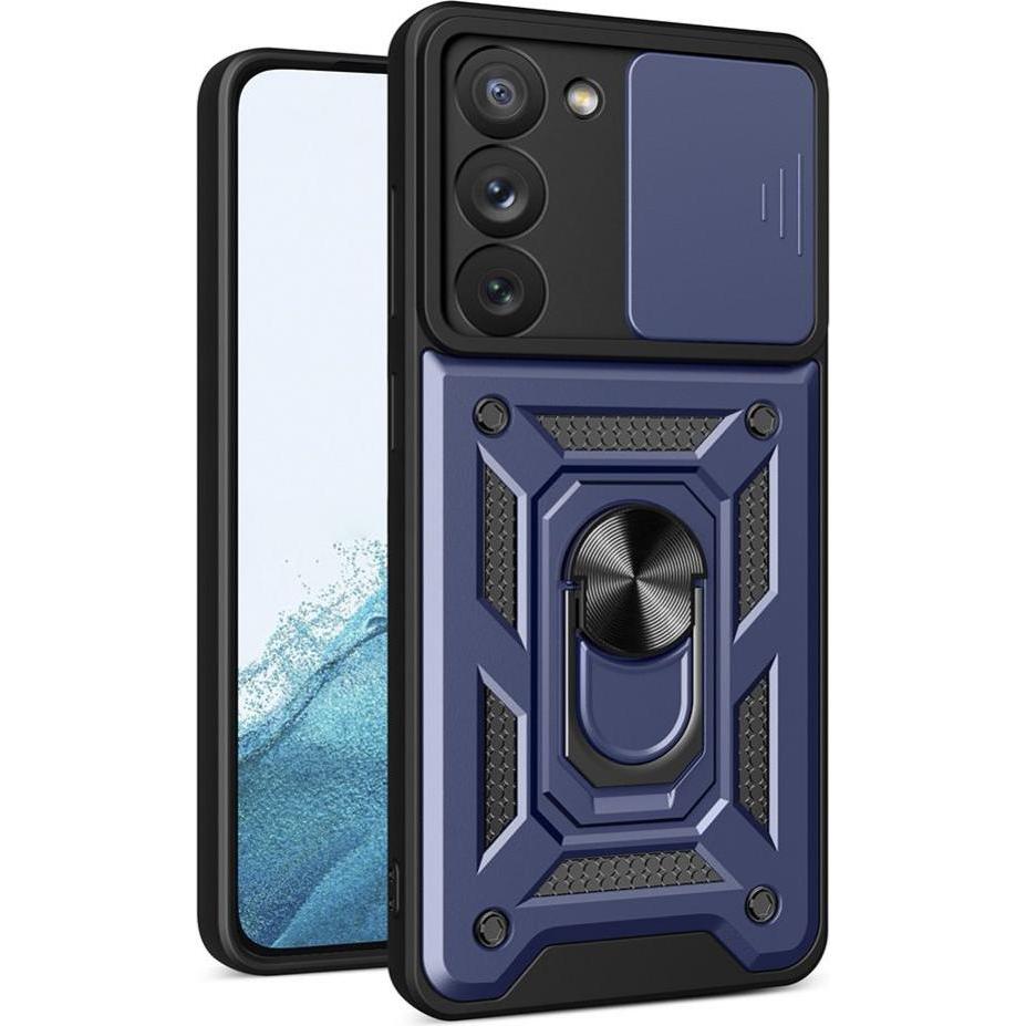 Thumbnail - Hurtel Hybrid Armor Camshield Hülle für Samsung Galaxy S23 gepanzerte Hülle mit Kameraabdeckung blau (Samsung Galaxy S23...