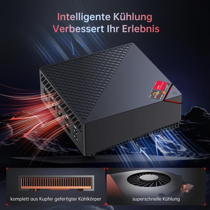 Immagine prodotto AceMagic AM06 Pro Mini PC mit Ryzen 7 und 4K Unterstützung (1000 GB, 32 GB, AMD Ryzen 7 5700U)