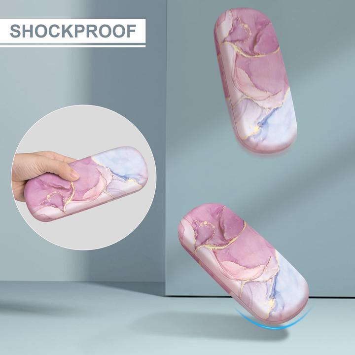 Produktbild Only-Bags.Store Tragbares Hartschalen-Brillenetui mit Brillenputztuch - Etui für Brillen und Sonnenbrillen