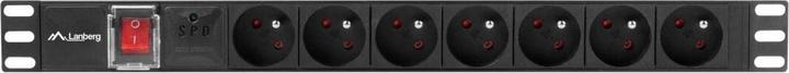 Image du produit Lanberg PDU-07E-0200-IEC-BK Câble d'extension 7 sorties CA Indoor