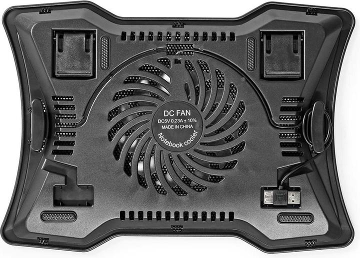 Actual product image Nedis NBCR101BK Notebook stand 1 Power supply via USB Number of angles: 2 17 " 1500 rpm LED