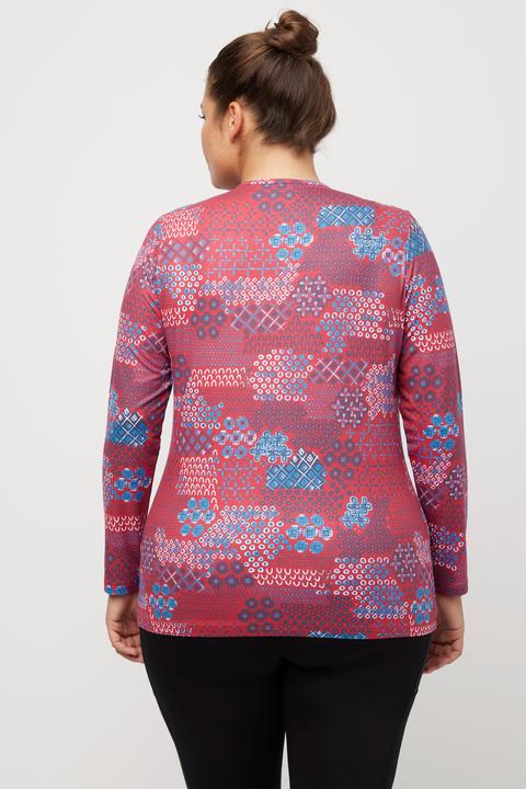 Actual product image Ulla Popken Graphic Print Recycled Polyester Quick Dry Stretch Top (46, 48)