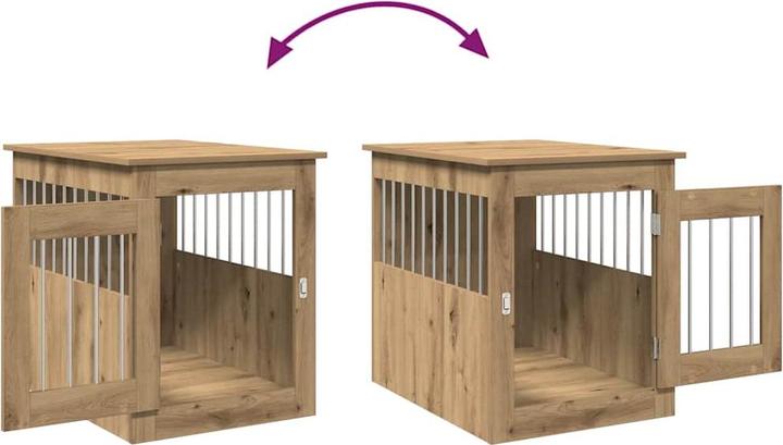 Actual product image vidaXL Dog cage in furniture style Artisan oak 55x75x65 cm wood-based material