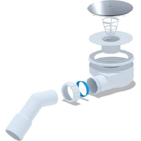 Thumbnail - Ani Plast, Siphon, Low Siphon For Shower Tray 90mm Chrome