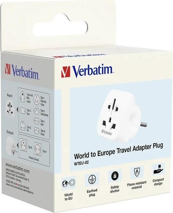 Produktbild Verbatim Reisestecker 'World to Europe'