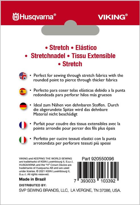 Produktbild Husqvarna Stretchnadel 90/14, 5 Nadeln