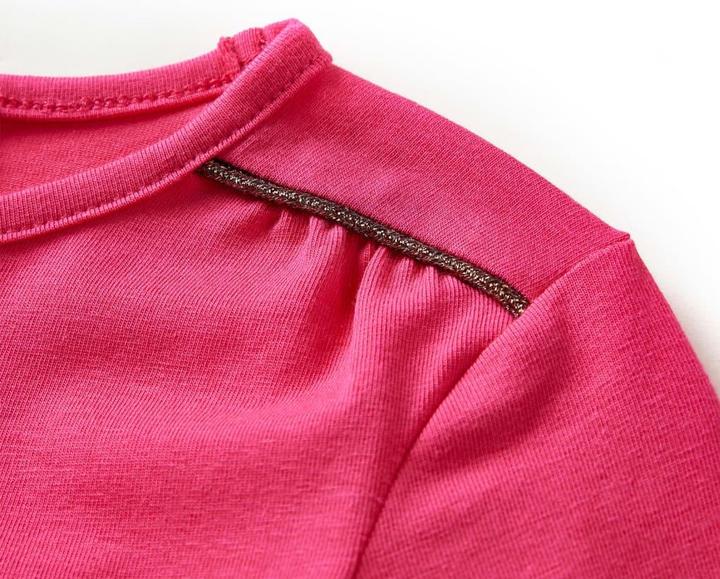 Produktbild vidaXL Kinder-Langarmshirt Knallrosa 140,Material: 95 % Baumwolle (140)