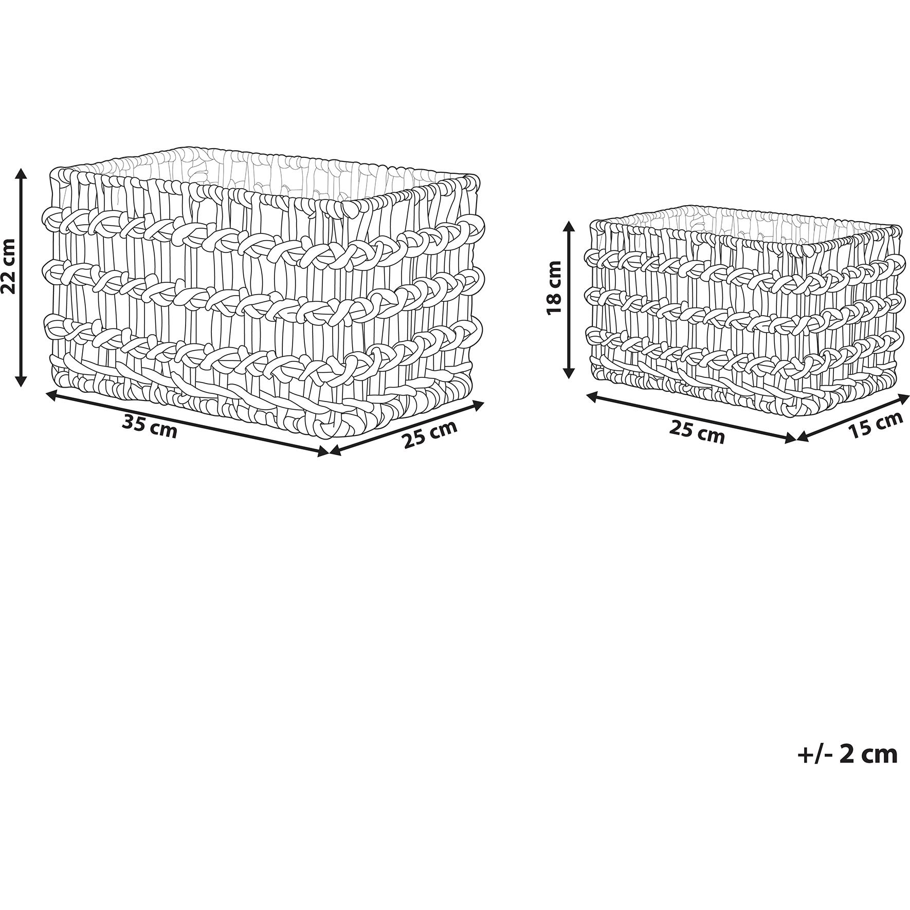 Thumbnail - Beliani, Aufbewahrungskorb, Dian (2 x)