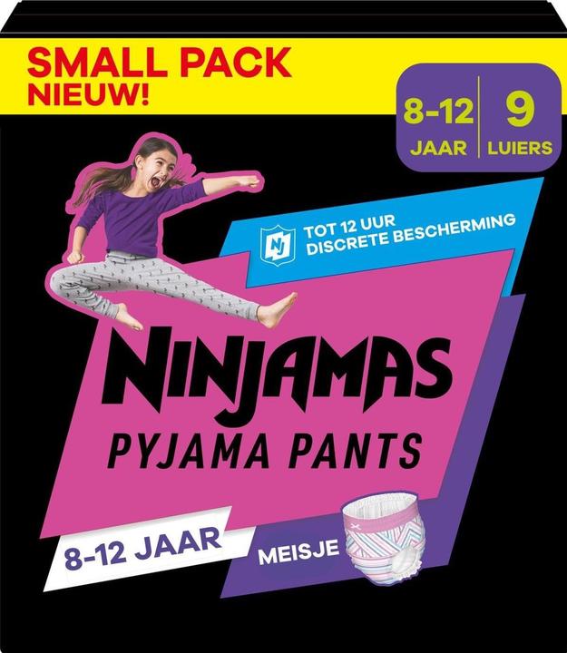 Productafbeelding Pampers Voor meisjes 8-12 jaar (Maat L, Verplaatsbaar pakket, 9 Stuk)
